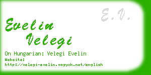 evelin velegi business card